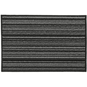 JVL Arona Machine Washable Latex Backed Doormat, 40x60cm, Black Size: 40 cm x 60 cm Black 40 cm x 60 cm JVL Arona Machine Washable Latex Backed Doormat, 40x60cm, Black Size: 40 cm x 60 cm Black 40 cm x 60 cm