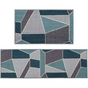 JVL Fiora Machine Washable Doormat & Runner, Duck Egg in Duck Egg Blue Size: 50 cm x 150 cm Duck Egg Blue 50 cm x 150 cm JVL Fiora Machine Washable Doormat & Runner, Duck Egg in Duck Egg Blue Size: 50 cm x 150 cm Duck Egg Blue 50 cm x 150 cm