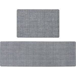 JVL Elegance Mat & Runner - Grey Size: 50 cm x 150 cm Grey 50 cm x 150 cm JVL Elegance Mat & Runner - Grey Size: 50 cm x 150 cm Grey 50 cm x 150 cm