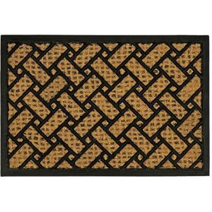 JVL Alba Woven Tuffscrape Doormat 40x60cm Parquet in Natural Size: 40 cm x 60 cm Natural 40 cm x 60 cm JVL Alba Woven Tuffscrape Doormat 40x60cm Parquet in Natural Size: 40 cm x 60 cm Natural 40 cm x 60 cm