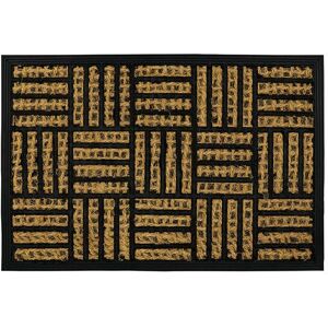 JVL Alba Woven Tuffscrape Doormat 40x60cm Squares in Natural Size: 40 cm x 60 cm Natural 40 cm x 60 cm JVL Alba Woven Tuffscrape Doormat 40x60cm Squares in Natural Size: 40 cm x 60 cm Natural 40 cm x 60 cm