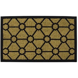 JVL Woven Coir Tuffscrape Doormat 45x75cm Geometric in Natural Size: 45 cm x 75 cm Natural 45 cm x 75 cm JVL Woven Coir Tuffscrape Doormat 45x75cm Geometric in Natural Size: 45 cm x 75 cm Natural 45 cm x 75 cm