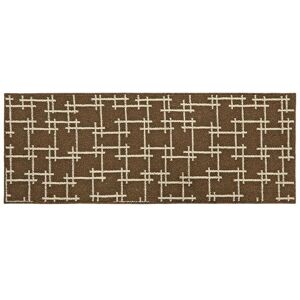JVL Vector Machine Washable Latex Backed Runner Doormat, 57x150cm, Brown Size: 50 cm x 150 cm Brown 50 cm x 150 cm JVL Vector Machine Washable Latex Backed Runner Doormat, 57x150cm, Brown Size: 50 cm x 150 cm Brown 50 cm x 150 cm