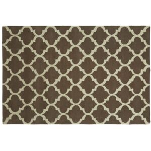 Orsina Modern Grey & White Hand Tufted Rug, Wool & Cotton Blend Soft Decorative Floor Rug, Circle Line Pattern Rug in Brown Size: 120 cm x 180 cm Brown 120 cm x 180 cm Orsina Modern Grey & White Hand Tufted Rug, Wool & Cotton Blend Soft Decorative Floor Rug, Circle Line Pattern Rug in Brown Size: 120 cm x 180 cm Brown 120 cm x 180 cm