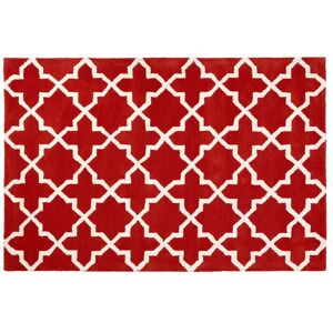 Orsina Modern Grey & White Hand Tufted Rug, Wool & Cotton Blend Soft Decorative Floor Rug, Circle Line Pattern Rug in Orange Size: 120 cm x 180 cm Orange 120 cm x 180 cm Orsina Modern Grey & White Hand Tufted Rug, Wool & Cotton Blend Soft Decorative Floor Rug, Circle Line Pattern Rug in Orange Size: 120 cm x 180 cm Orange 120 cm x 180 cm