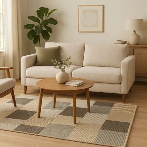 Orsina Small Box Design Rug, Handcrafted Grey & Ivory Woven Patchwork Rug, Soft Wool & Cotton Blend, Colour Palette Multicolor Small Orsina Small Box Design Rug, Handcrafted Grey & Ivory Woven Patchwork Rug, Soft Wool & Cotton Blend, Colour Palette Multicolor Small