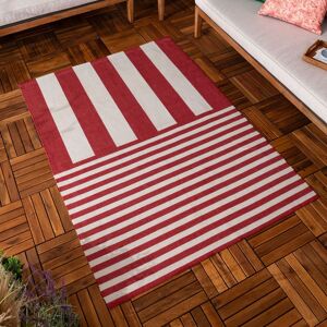 Furn Deck Stripe Printed Indoor/Outdoor Rug in Red Size: 120 cm x 170 cm Red 120 cm x 170 cm Furn Deck Stripe Printed Indoor/Outdoor Rug in Red Size: 120 cm x 170 cm Red 120 cm x 170 cm