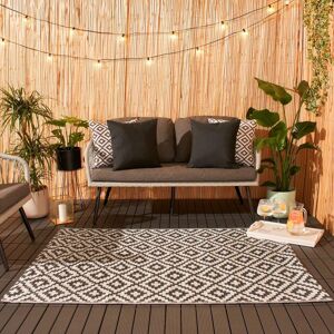 OHS Geometric Outdoor Rug Large Garden Waterproof Non Slip Area Patio Mat in Grey Size: 120 cm x 170 cm Grey 120 cm x 170 cm OHS Geometric Outdoor Rug Large Garden Waterproof Non Slip Area Patio Mat in Grey Size: 120 cm x 170 cm Grey 120 cm x 170 cm