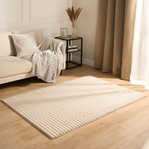 OHS Faux Fur Rug Ribbed Mat Luxury Carpet Anti Slip Runner in Natural Size: 120 cm x 170 cm Natural 120 cm x 170 cm OHS Faux Fur Rug Ribbed Mat Luxury Carpet Anti Slip Runner in Natural Size: 120 cm x 170 cm Natural 120 cm x 170 cm