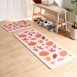 OHS House Door Kitchen Floor Rug Cosy Autumn Runner, Leaves - 50 x 120cm in Burnt Orange Size: Medium Burnt Orange Medium OHS House Door Kitchen Floor Rug Cosy Autumn Runner, Leaves - 50 x 120cm in Burnt Orange Size: Medium Burnt Orange Medium