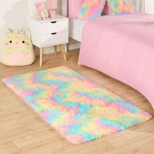 OHS Fluffy Rug Anti-Slip Plain Shaggy Floor Mat Size: 80 cm x 150 cm Multicolor 80 cm x 150 cm OHS Fluffy Rug Anti-Slip Plain Shaggy Floor Mat Size: 80 cm x 150 cm Multicolor 80 cm x 150 cm