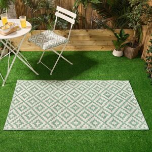 OHS Geometric Outdoor Rug Large Garden Waterproof Non Slip Area Patio Mat in Green Size: 160 cm x 230 cm Green 160 cm x 230 cm OHS Geometric Outdoor Rug Large Garden Waterproof Non Slip Area Patio Mat in Green Size: 160 cm x 230 cm Green 160 cm x 230 cm
