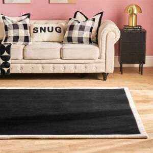 OHS Contrast Border Non Slip Tufted Hallway Runner Rug Floor Carpet in Black Size: 120 cm x 170 cm Black 120 cm x 170 cm OHS Contrast Border Non Slip Tufted Hallway Runner Rug Floor Carpet in Black Size: 120 cm x 170 cm Black 120 cm x 170 cm