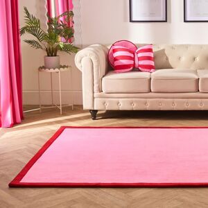 OHS Contrast Border Non Slip Tufted Hallway Runner Rug Floor Carpet in Pink Size: 160 cm x 230 cm Pink 160 cm x 230 cm OHS Contrast Border Non Slip Tufted Hallway Runner Rug Floor Carpet in Pink Size: 160 cm x 230 cm Pink 160 cm x 230 cm