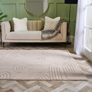 OHS Tufted Arches Rug Soft Floor Carpet Non Slip Hallway Area Mat in Light Brown Size: 160 cm x 230 cm Light Brown 160 cm x 230 cm OHS Tufted Arches Rug Soft Floor Carpet Non Slip Hallway Area Mat in Light Brown Size: 160 cm x 230 cm Light Brown 160 cm x 230 cm