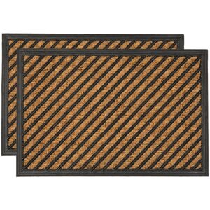 Nicola Spring 2x Heavy Duty Door Mats - Diagonal - Durable Non-Slip Entrance Rug in Brown Size: 40 cm x 60 cm Brown 40 cm x 60 cm Nicola Spring 2x Heavy Duty Door Mats - Diagonal - Durable Non-Slip Entrance Rug in Brown Size: 40 cm x 60 cm Brown 40 cm x 60 cm