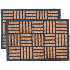 Nicola Spring 2x Heavy Duty Door Mats - Mosaic - Durable Non-Slip Entrance Rug in Brown Size: 40 cm x 60 cm Brown 40 cm x 60 cm Nicola Spring 2x Heavy Duty Door Mats - Mosaic - Durable Non-Slip Entrance Rug in Brown Size: 40 cm x 60 cm Brown 40 cm x 60 cm
