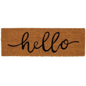 Nicola Spring Coir Step Mat - 60 x 20cm - Hello in Brown Size: 40 cm x 60 cm Brown 40 cm x 60 cm Nicola Spring Coir Step Mat - 60 x 20cm - Hello in Brown Size: 40 cm x 60 cm Brown 40 cm x 60 cm