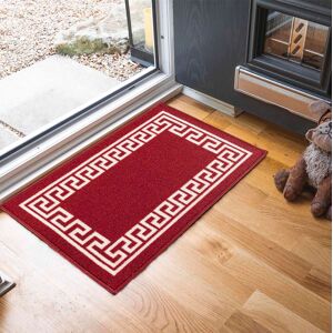 Desire Rugs Anti-Slip Greek Key Design Doormat - Machine Washable for Easy Care in Red Size: 80 cm x 300 cm Red 80 cm x 300 cm Desire Rugs Anti-Slip Greek Key Design Doormat - Machine Washable for Easy Care in Red Size: 80 cm x 300 cm Red 80 cm x 300 cm