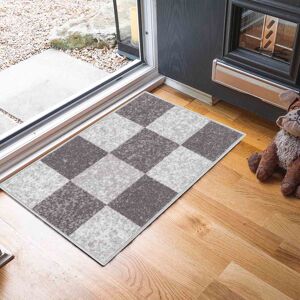 Desire Rugs Anti-Slip Squared Design Doormat - Machine Washable for Easy Care in Grey Size: 67 cm x 220 cm Grey 67 cm x 220 cm Desire Rugs Anti-Slip Squared Design Doormat - Machine Washable for Easy Care in Grey Size: 67 cm x 220 cm Grey 67 cm x 220 cm
