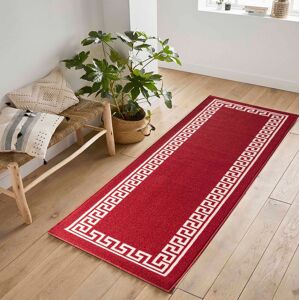 Desire Rugs Anti-Slip Greek Key Design Doormat - Machine Washable for Easy Care in Red Size: 57 cm x 90 cm Red 57 cm x 90 cm Desire Rugs Anti-Slip Greek Key Design Doormat - Machine Washable for Easy Care in Red Size: 57 cm x 90 cm Red 57 cm x 90 cm