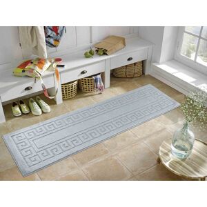 Desire Rugs Ivy Anti-Slip Greek Key Design Doormat - Machine Washable for Easy Care in Silver Size: 80 cm x 150 cm Silver 80 cm x 150 cm Desire Rugs Ivy Anti-Slip Greek Key Design Doormat - Machine Washable for Easy Care in Silver Size: 80 cm x 150 cm Silver 80 cm x 150 cm