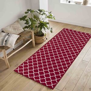 Desire Rugs Anti-Slip Trellis Design Doormat - Machine Washable for Easy Care in Red Size: 50 cm x 80 cm Red 50 cm x 80 cm Desire Rugs Anti-Slip Trellis Design Doormat - Machine Washable for Easy Care in Red Size: 50 cm x 80 cm Red 50 cm x 80 cm