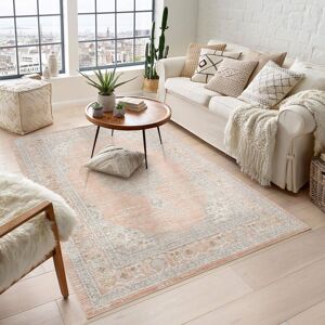Desire Rugs Maia Washable Orchid Floral Traditional Area Rug Non-Slip -Living Room in Coral Size: 160 cm x 240 cm Coral 160 cm x 240 cm Desire Rugs Maia Washable Orchid Floral Traditional Area Rug Non-Slip -Living Room in Coral Size: 160 cm x 240 cm Coral 160 cm x 240 cm