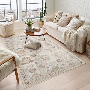 Desire Rugs Maia Washable Lagoon Floral Traditional Area Rug Non-Slip Living Room in Beige Size: 160 cm x 240 cm Beige 160 cm x 240 cm Desire Rugs Maia Washable Lagoon Floral Traditional Area Rug Non-Slip Living Room in Beige Size: 160 cm x 240 cm Beige 160 cm x 240 cm