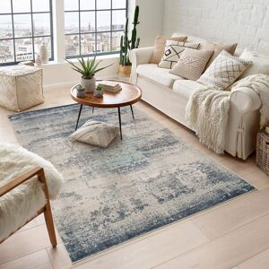 Desire Rugs Maia Washable Mist Abstract Area Rug Non-Slip Living Room - Hallway in Navy Size: 120 cm x 180 cm Navy 120 cm x 180 cm Desire Rugs Maia Washable Mist Abstract Area Rug Non-Slip Living Room - Hallway in Navy Size: 120 cm x 180 cm Navy 120 cm x 180 cm