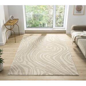 Desire Rugs Vellure Modern Living Room Area Rug Embossed Metallic Sheen Marble in Cream Size: 60 cm x 220 cm Cream 60 cm x 220 cm Desire Rugs Vellure Modern Living Room Area Rug Embossed Metallic Sheen Marble in Cream Size: 60 cm x 220 cm Cream 60 cm x 220 cm