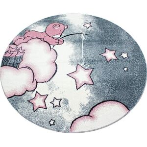 Bravich LTD Baby Bear & Stars Circle Rug - Kids in Pink Size: 160 cm diameter Pink 160 cm diameter Bravich LTD Baby Bear & Stars Circle Rug - Kids in Pink Size: 160 cm diameter Pink 160 cm diameter