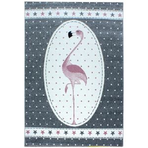 Bravich LTD Polka Dot Grey Flamingo Rug - Kids in Pink Size: 160 cm x 230 cm Pink 160 cm x 230 cm Bravich LTD Polka Dot Grey Flamingo Rug - Kids in Pink Size: 160 cm x 230 cm Pink 160 cm x 230 cm
