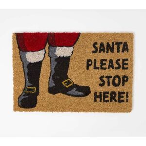 Homescapes Santa Festive Doormat - Rubber & Coir Homescapes Santa Festive Doormat - Rubber & Coir