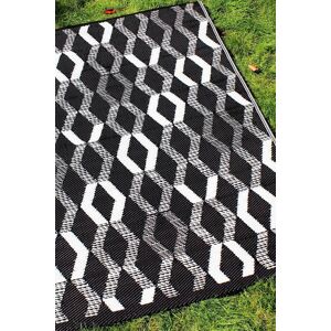 Fusion 'Rico' Outdoor Vertical Zig Zags UV Resistant Outdoor Rug in Black Size: 170 cm x 120 cm Black 170 cm x 120 cm Fusion 'Rico' Outdoor Vertical Zig Zags UV Resistant Outdoor Rug in Black Size: 170 cm x 120 cm Black 170 cm x 120 cm