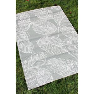 Fusion 'Matteo' Leaf Print UV Resistant Outdoor Rug in Grey Size: 170 cm x 120 cm Grey 170 cm x 120 cm Fusion 'Matteo' Leaf Print UV Resistant Outdoor Rug in Grey Size: 170 cm x 120 cm Grey 170 cm x 120 cm