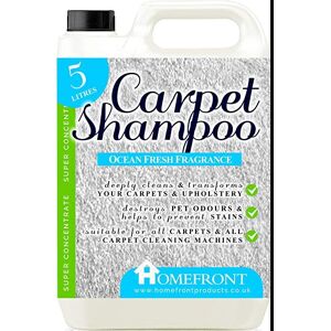 Homefront Ocean Carpet Shampoo 5L, Suitable for all Carpet Cleaners in Clear Clear Homefront Ocean Carpet Shampoo 5L, Suitable for all Carpet Cleaners in Clear Clear