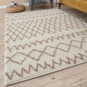 THE RUGS Soft Tangier Shaggy Rugs & Runners Ivory & Beige Living Room Size: 120 cm x 120 cm Ivory 120 cm x 120 cm THE RUGS Soft Tangier Shaggy Rugs & Runners Ivory & Beige Living Room Size: 120 cm x 120 cm Ivory 120 cm x 120 cm