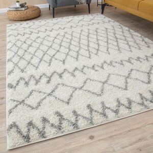 THE RUGS Soft Tangier Shaggy Rugs & Runners Ivory & Grey Living Room Size: 200 cm x 290 cm Ivory 200 cm x 290 cm THE RUGS Soft Tangier Shaggy Rugs & Runners Ivory & Grey Living Room Size: 200 cm x 290 cm Ivory 200 cm x 290 cm