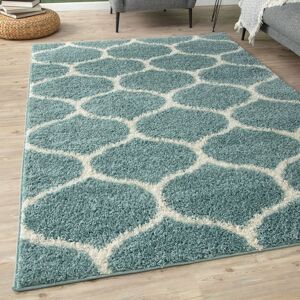 THE RUGS Moroccan Shaggy Rugs & Runners for Living Room Trellis Design in Duck Egg Blue Size: 120 cm x 120 cm Duck Egg Blue 120 cm x 120 cm THE RUGS Moroccan Shaggy Rugs & Runners for Living Room Trellis Design in Duck Egg Blue Size: 120 cm x 120 cm Duck Egg Blue 120 cm x 120 cm