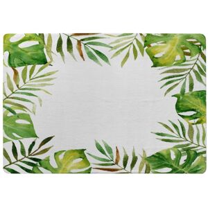 Benjamin Tate Design Border Of Botanical Leaves Designer Rug in Natural Size: Large Natural Large Benjamin Tate Design Border Of Botanical Leaves Designer Rug in Natural Size: Large Natural Large