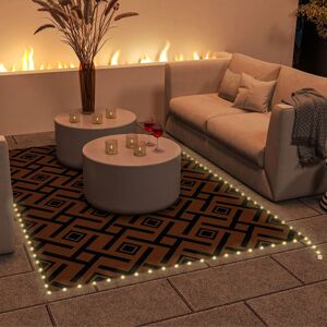 Outsunny Waterproof Outdoor Rug - LED String Light - 182 x 274cm - Brown & Black Outsunny Waterproof Outdoor Rug - LED String Light - 182 x 274cm - Brown & Black