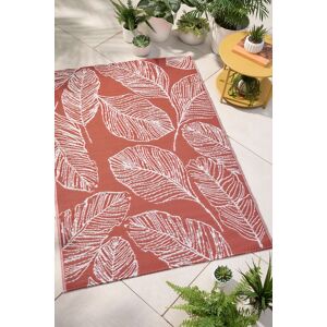 Fusion 'Matteo' Leaf Print UV Resistant Outdoor Rug in Terracotta Size: 170 cm x 120 cm Terracotta 170 cm x 120 cm Fusion 'Matteo' Leaf Print UV Resistant Outdoor Rug in Terracotta Size: 170 cm x 120 cm Terracotta 170 cm x 120 cm