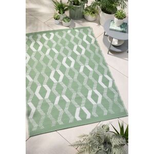 Fusion 'Rico' Outdoor Vertical Zig Zags UV Resistant Outdoor Rug in Green Size: 170 cm x 120 cm Green 170 cm x 120 cm Fusion 'Rico' Outdoor Vertical Zig Zags UV Resistant Outdoor Rug in Green Size: 170 cm x 120 cm Green 170 cm x 120 cm