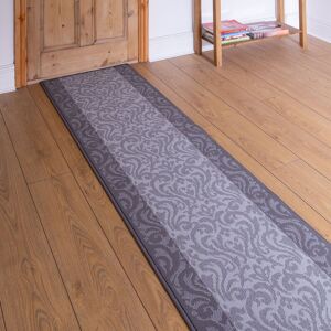 runrug Hallway Carpet Runner Rug - Soft & Comfy, 9mm - 'Baroque' in Light Grey Size: 70 cm x 270 cm Light Grey 70 cm x 270 cm runrug Hallway Carpet Runner Rug - Soft & Comfy, 9mm - 'Baroque' in Light Grey Size: 70 cm x 270 cm Light Grey 70 cm x 270 cm