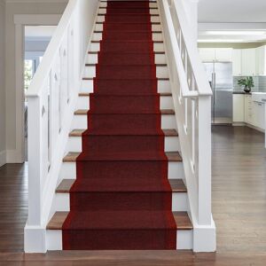 runrug Red Aztec Stair Carpet Runner Size: 80 cm x 570 cm Red 80 cm x 570 cm runrug Red Aztec Stair Carpet Runner Size: 80 cm x 570 cm Red 80 cm x 570 cm