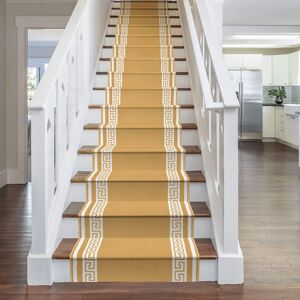 runrug Beige Key Stair Carpet Runner Size: 70 cm x 600 cm Beige 70 cm x 600 cm runrug Beige Key Stair Carpet Runner Size: 70 cm x 600 cm Beige 70 cm x 600 cm