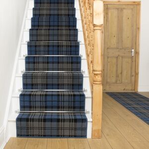 runrug Stair Runner Carpet for Staircases - Soft & Comfy, 9mm - 'Tartan' in Blue Size: 70 cm x 690 cm Blue 70 cm x 690 cm runrug Stair Runner Carpet for Staircases - Soft & Comfy, 9mm - 'Tartan' in Blue Size: 70 cm x 690 cm Blue 70 cm x 690 cm