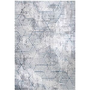 Kukoon Runner Rug Blue Grey Distressed Abstract Geometric Long Hallway Rugs in Baby Blue Size: 160 cm x 230 cm Baby Blue 160 cm x 230 cm Kukoon Runner Rug Blue Grey Distressed Abstract Geometric Long Hallway Rugs in Baby Blue Size: 160 cm x 230 cm Baby Blue 160 cm x 230 cm