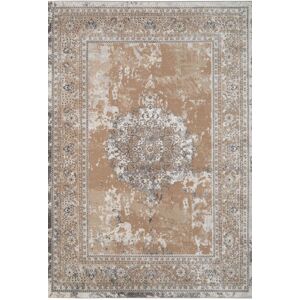 Kukoon Warm Beige Distressed Traditional Medallion Bordered Rug Size: 120 cm x 170 cm Beige 120 cm x 170 cm Kukoon Warm Beige Distressed Traditional Medallion Bordered Rug Size: 120 cm x 170 cm Beige 120 cm x 170 cm